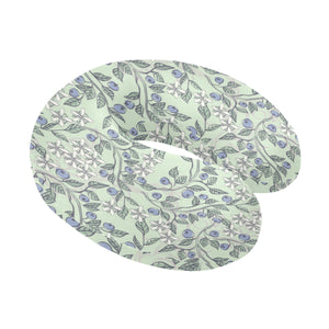 hand drawn blueberry pattern U-Shaped Travel Neck Pillow