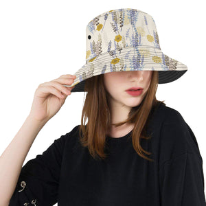 Lavender modern pattern blackground Unisex Bucket Hat