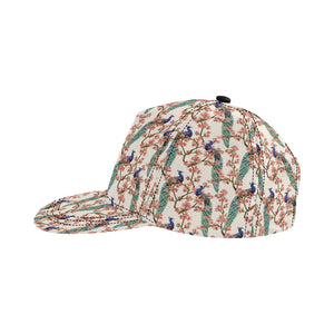 Peacock tropical flower pattern All Over Print Snapback Cap