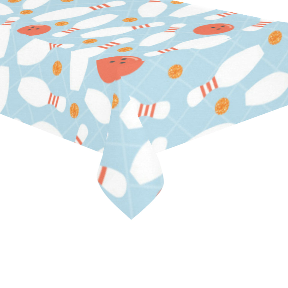 Bowling ball bowling pins blue blackground Tablecloth