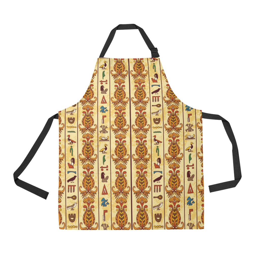 Egypt Hieroglyphics Pattern Print Design 04 All Over Print Adjustable Apron