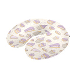 Cakes pies tarts muffins and eclairs purple bluebe U-Shaped Travel Neck Pillow
