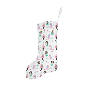 cute mermaid dolphin fish starfish pattern Christmas Stocking