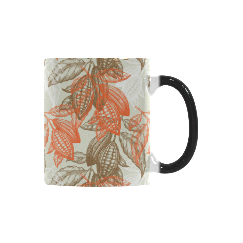 Cocoa beans Cocoa tree pattern Morphing Mug Heat Changing Mug