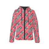Camera Pattern Print Design 05 Women's Padded Hooded Jacket
