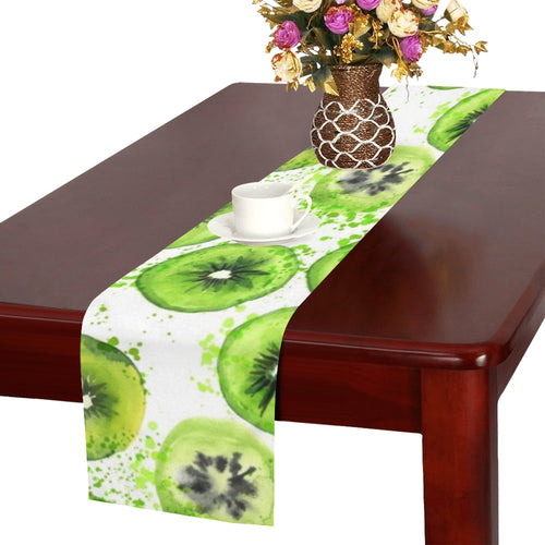 Watercolor kiwi pattern Table Runner