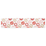 Lips Pattern Print Design 04 Table Runner