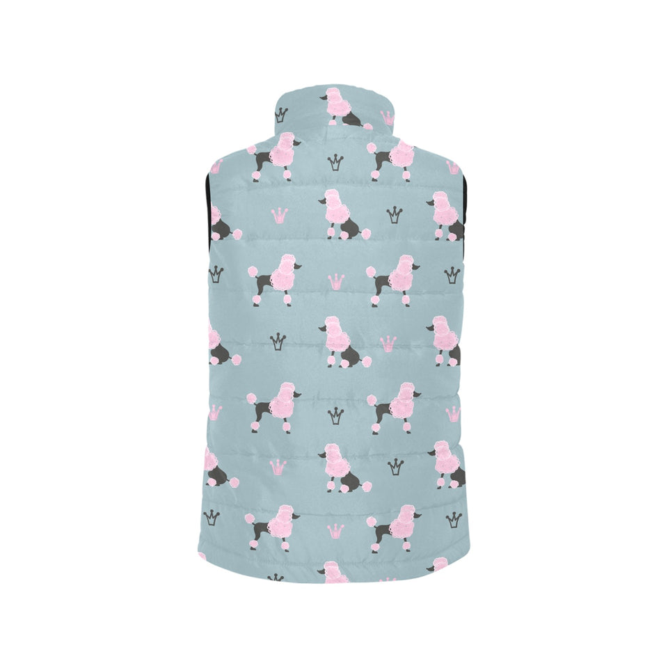 poodle dog pattern Women's Padded Vest