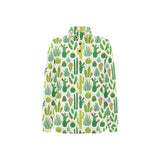 Cactus pattern copy Women's Long Sleeve Polo Shirt