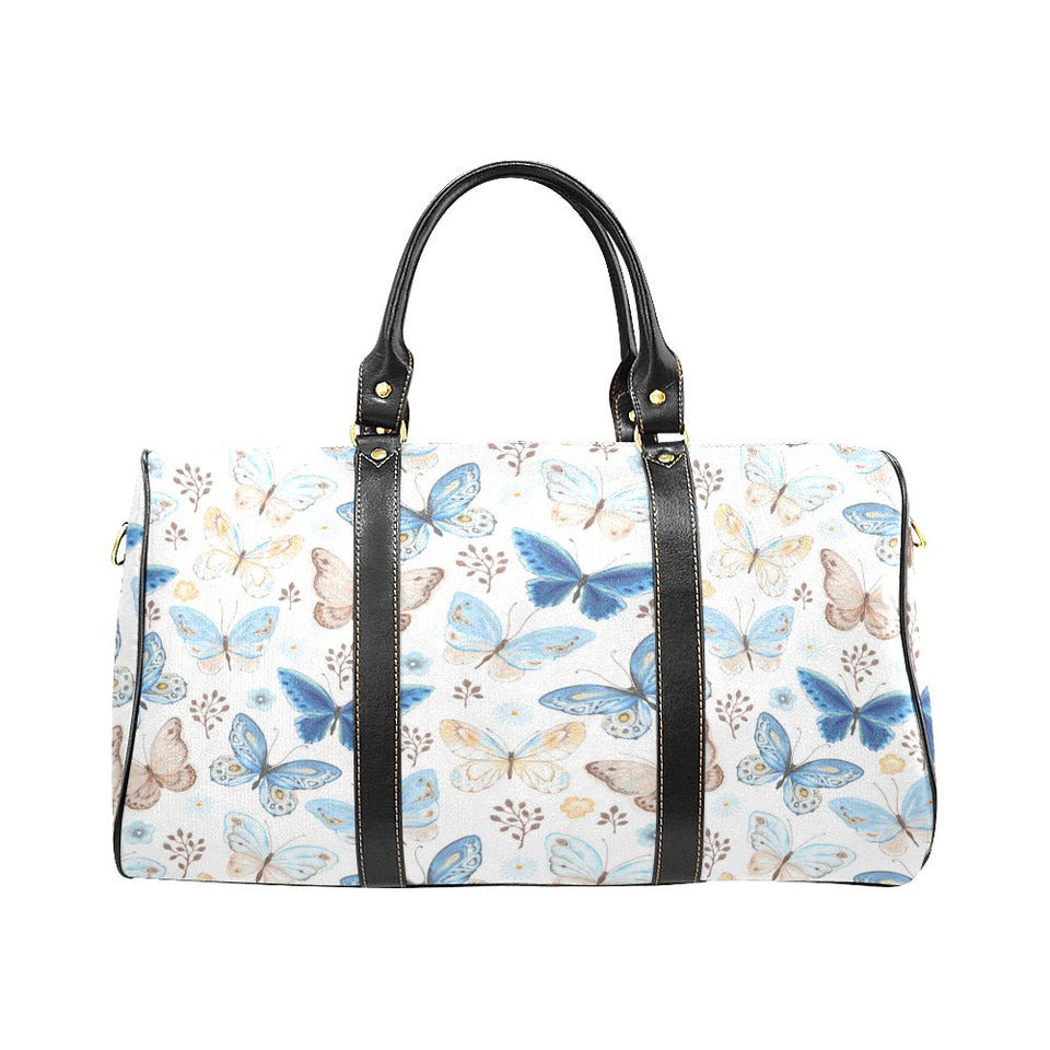 blue butterfly pattern Travel Bag