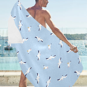 Seagull Pattern Print Design 02 Beach Towel