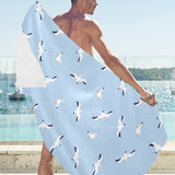 Seagull Pattern Print Design 02 Beach Towel