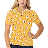 Lion Pattern Print Design 03 Women's All Over Print Polo Shirt