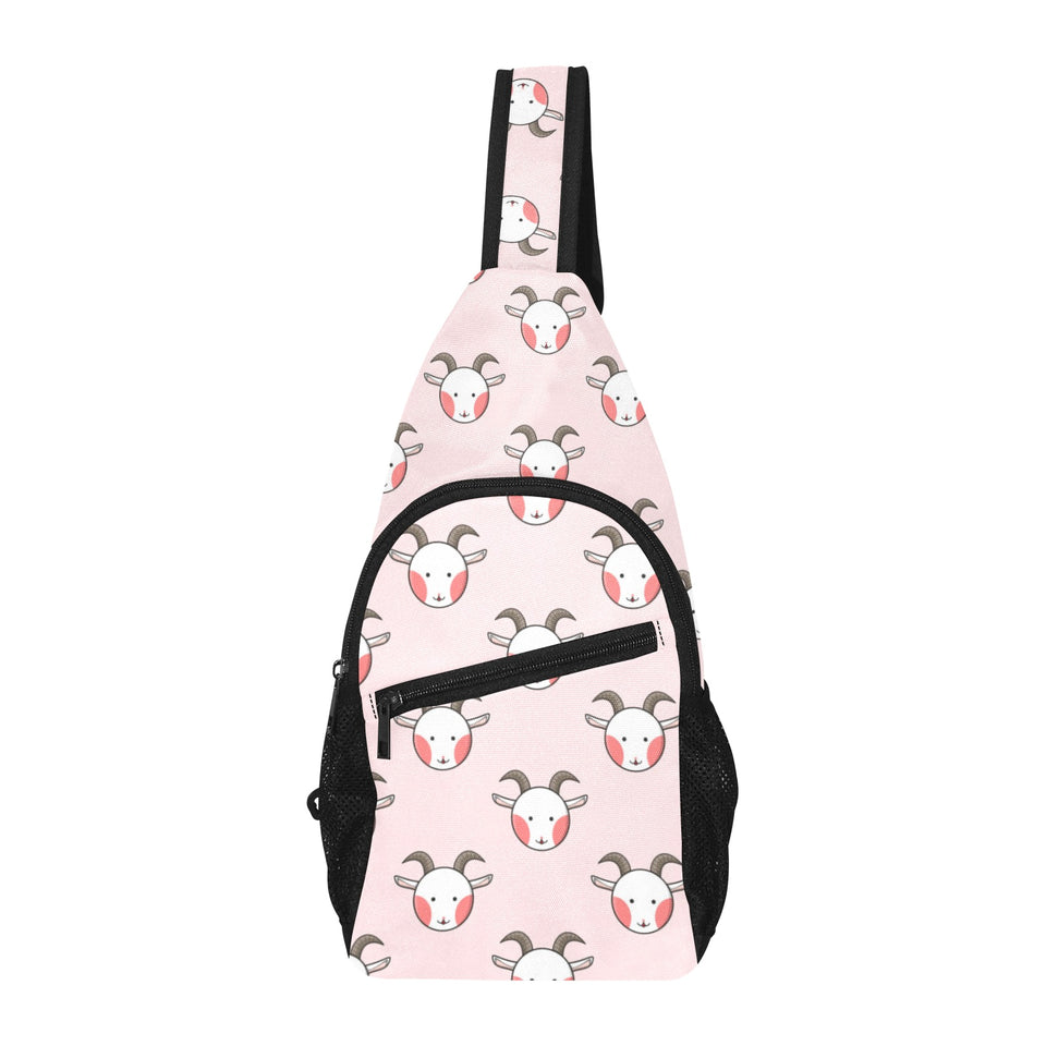 Cute goat pattern All Over Print Chest Bag