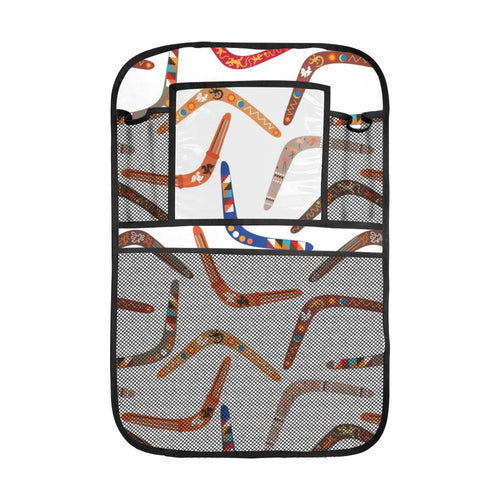 Boomerang Australian aboriginal ornament pattern Car Seat Back Organizer