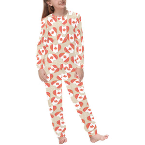 Canada Pattern Print Design 01 Kids' Boys' Girls' All Over Print Pajama Set