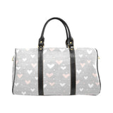 Heart pattern gray background Travel Bag