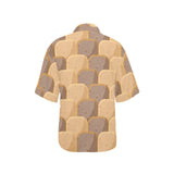 Bread Toast Pattern Print Design 04 Women's All Over Print Hawaiian Shirt
