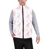 Hand drawn ice cream pattern Men's Padded Vest