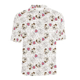 English Bulldog Pattern Print Design 01 Men's All Over Print Polo Shirt