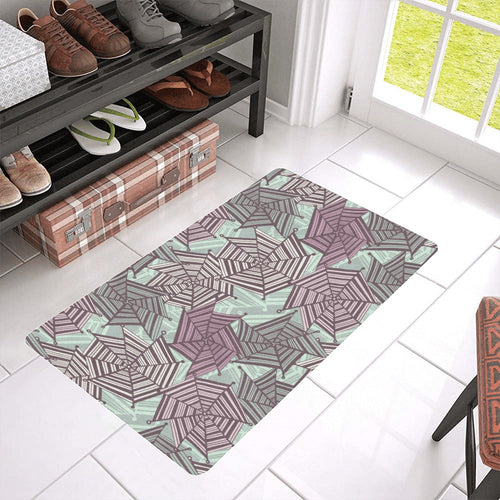 Spider web cobweb design color pattern Doormat