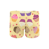 cake cupcake heart cherry pattern Men's Swimming Trunks