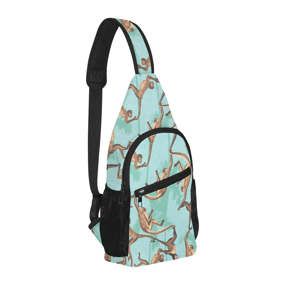 Monkey Palm tree background All Over Print Chest Bag
