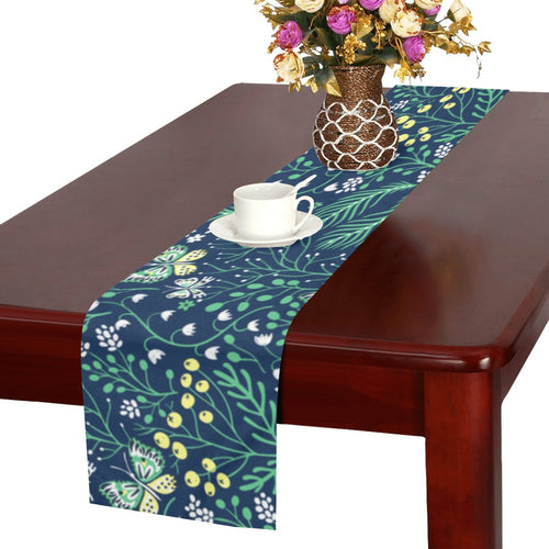 butterfly leaves pattern Table Runner