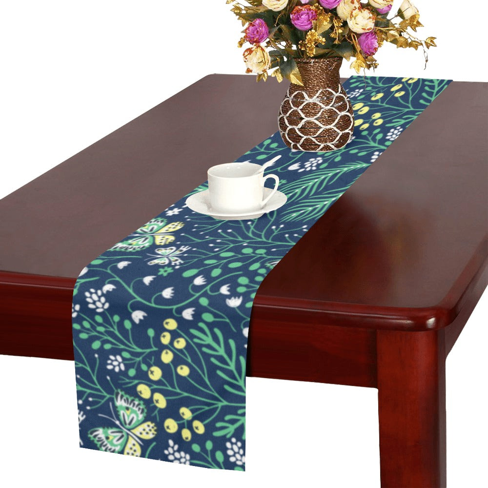 butterfly leaves pattern Table Runner