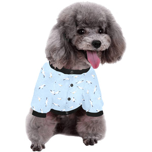 Seagull Pattern Print Design 02 All Over Print Pet Dog Round Neck Fuzzy Shirt