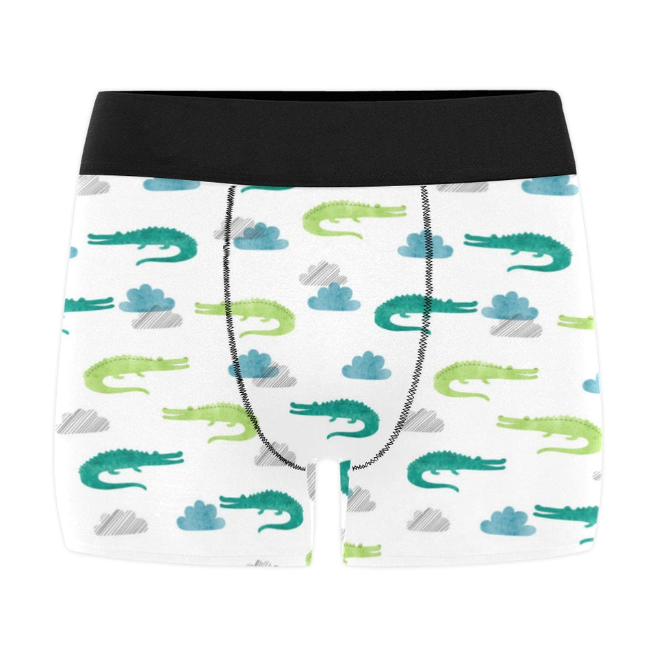 watercolor crocodile pattern Men's All Over Print Boxer Briefs Men's Underwear