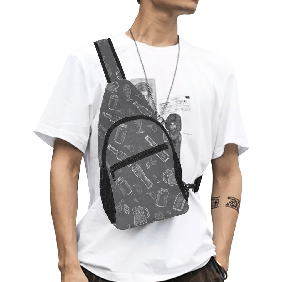 Beer hand drawn pattern All Over Print Chest Bag