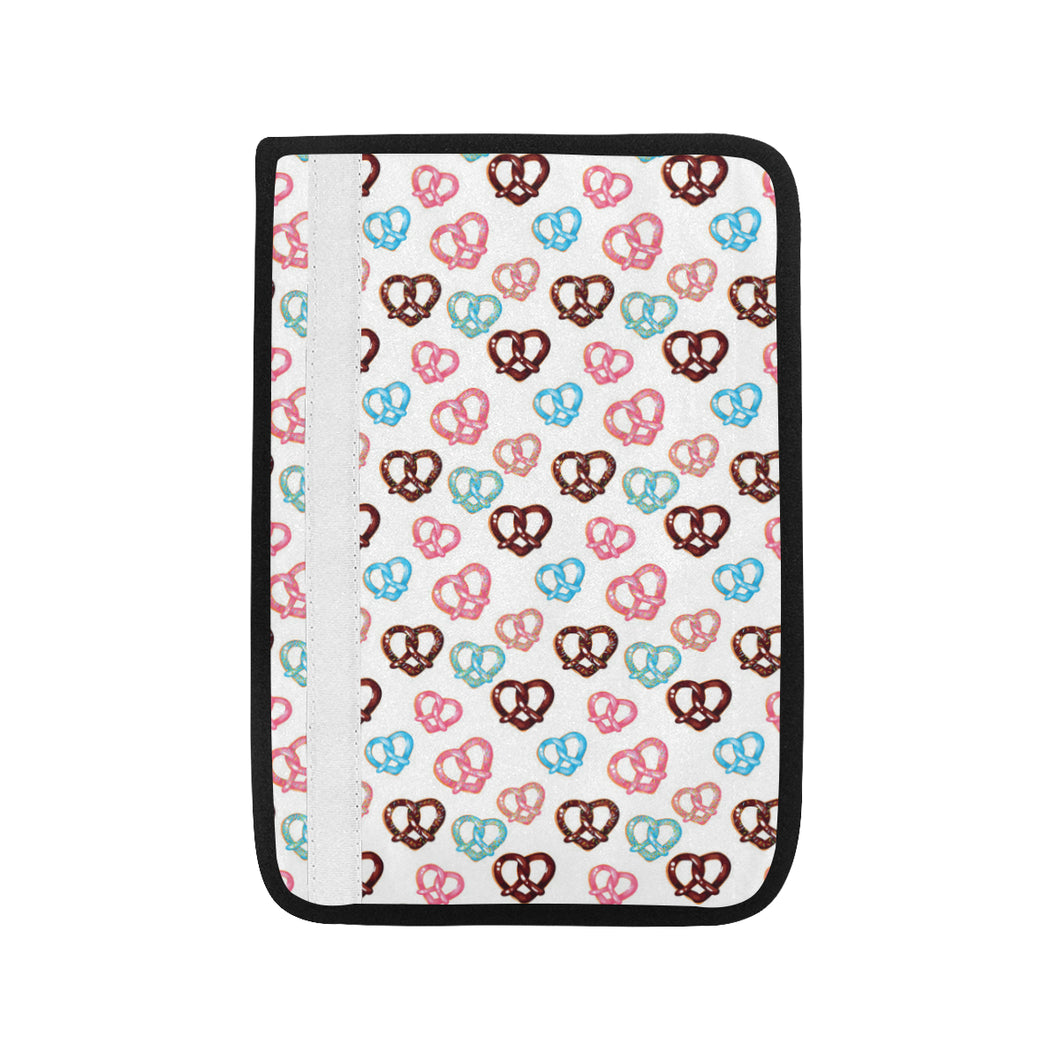 Pretzels Pattern Print Design 04 Car Seat Belt Cover