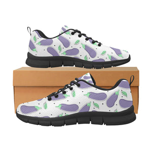 Eggplant Pattern Print Design 05 Men's Breathable Sneakers ( Model 055)