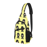 Cute ninja yellow background All Over Print Chest Bag