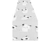 Bull Terrier Pattern Print Design 01 Table Runner