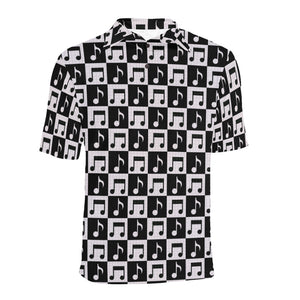 Music Notes Pattern Print Design 01 Men's All Over Print Polo Shirt