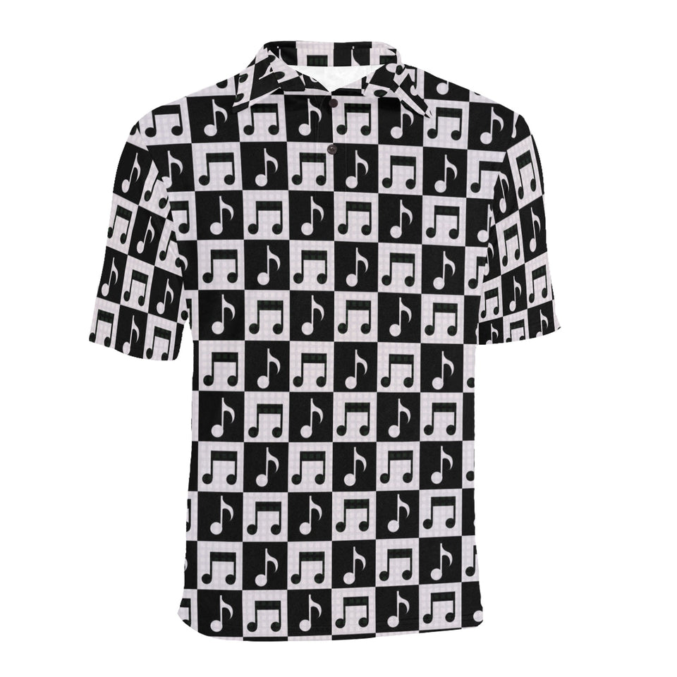 Music Notes Pattern Print Design 01 Men's All Over Print Polo Shirt