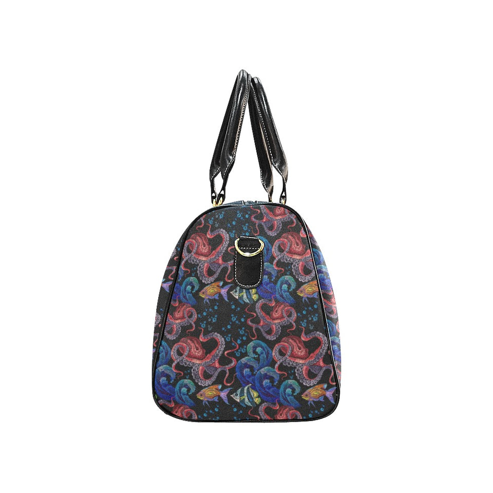 Octopus sea wave tropical fishe pattern Travel Bag