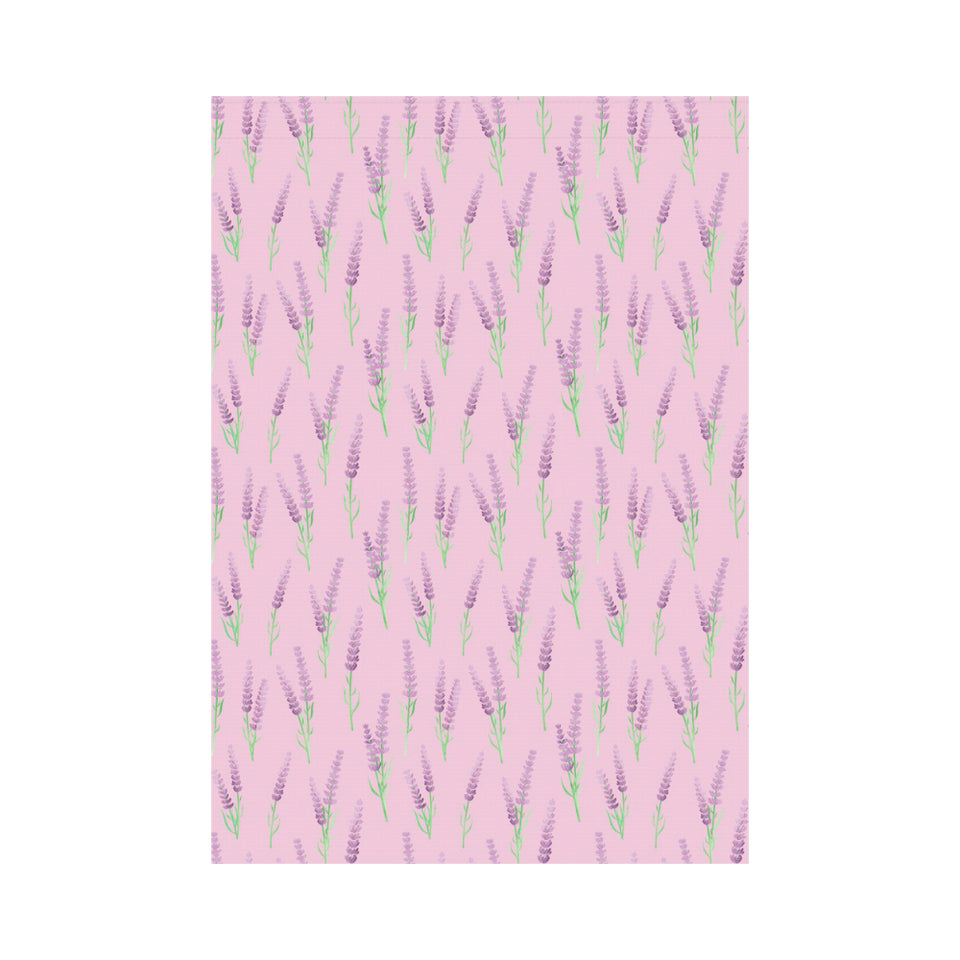 Lavender pattern pink background House Flag Garden Flag