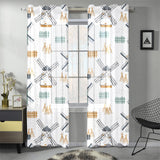 windmill pattern Gauze Curtain