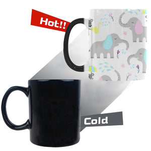 Cute elephant mouse pattern Morphing Mug Heat Changing Mug