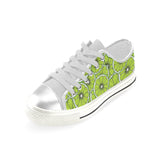 Slices of Lime design pattern Women's Low Top Canvas Shoes White
