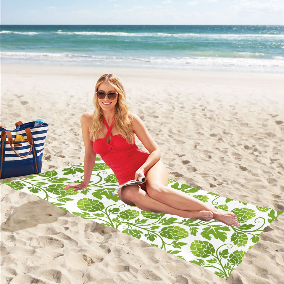 Hop design pattern Beach Towel