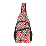 Casino Cards Suits Pattern Print Design 03 All Over Print Chest Bag