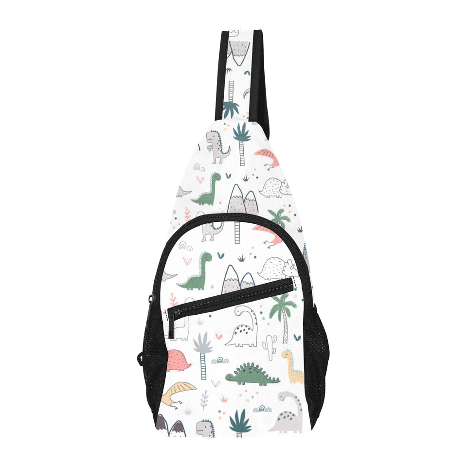 Cute cartoon dinosaurs tree pattern All Over Print Chest Bag