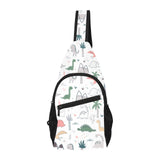 Cute cartoon dinosaurs tree pattern All Over Print Chest Bag