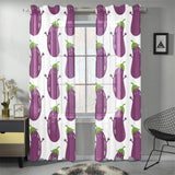 Eggplant Pattern Print Design 01 Gauze Curtain