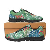 heliconia palm and monstera  leaves pattern Men's Sneaker Shoes