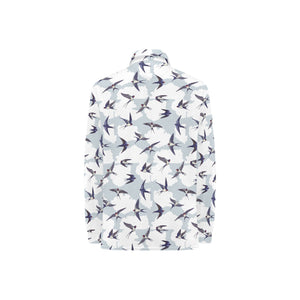 Swallow Pattern Print Design 05 Women's Long Sleeve Polo Shirt